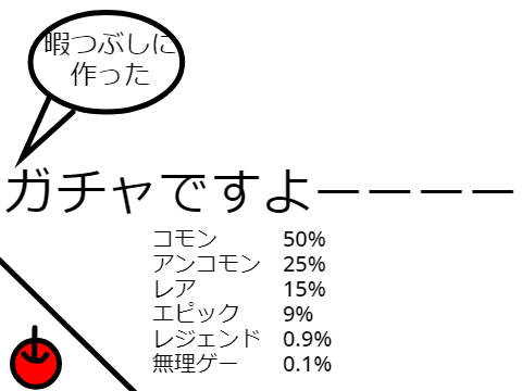 暇すぎて作ったガチャ