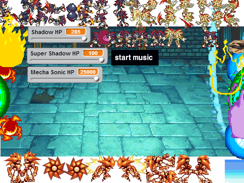 Shadow vs Mecha Sonic Scene Creator