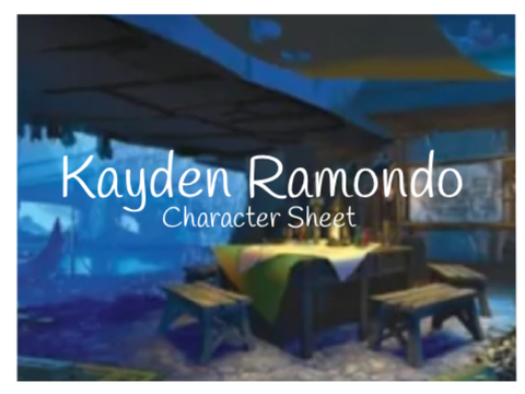D&D Character Sheet (and art) ~ Kayden Ramondo