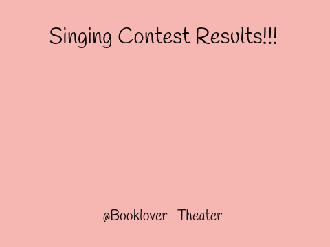 Singing Contest Results!