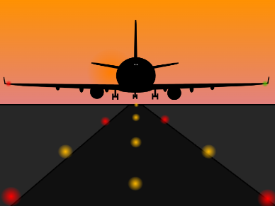 Boeing 737 Morning Landing (Art)