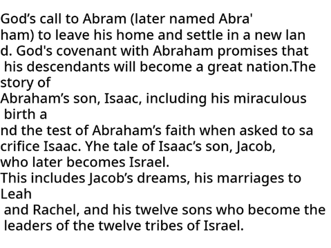 Bible summary genesis