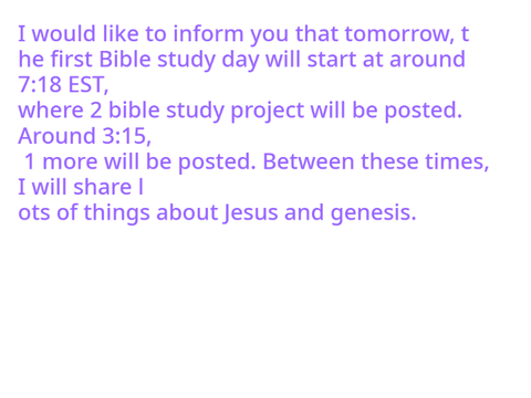 My bible study