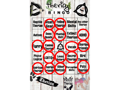 Therian bingo remix