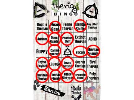another therian bingo