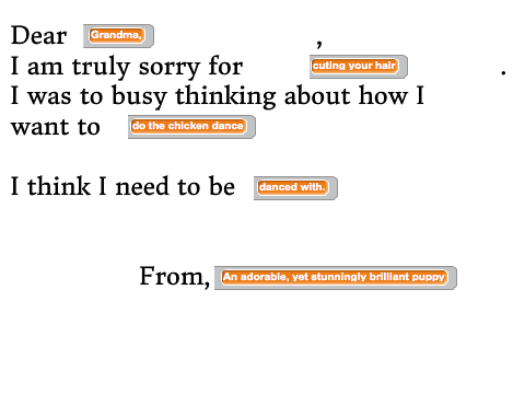 Random apology letter generator