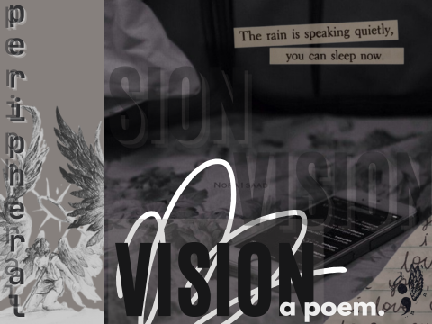 ❝ peripheral vision. ❞ | a poem. | !! content warning !!