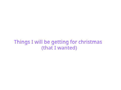 Christmas stuff!