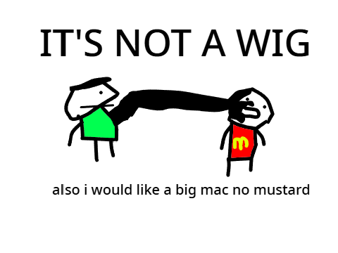 its probably a wig