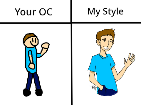 I drew your OC in my style