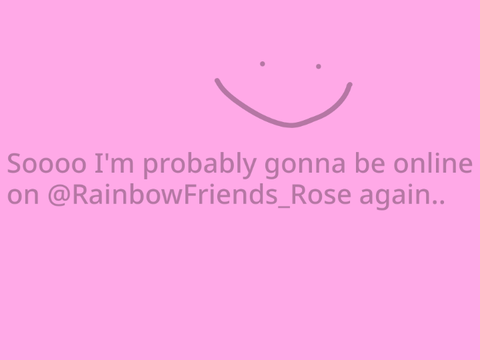 OMG ROSE IS COMING BACK1!!1!!1! (maybe)
