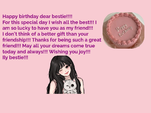 Birthday card for Sana<33