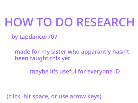 how to do research