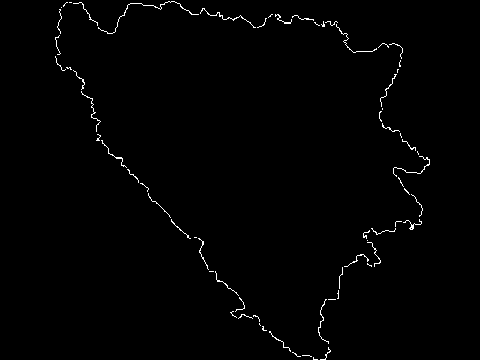 Map of Bosnia and Herzegovina