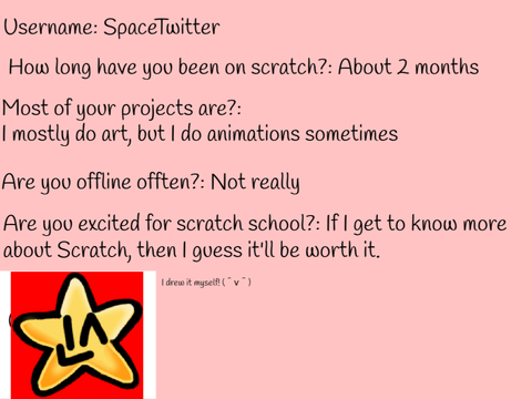 My form for Scratch School.