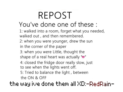 Remix if you've done any of these things. LOL! remix remix remix