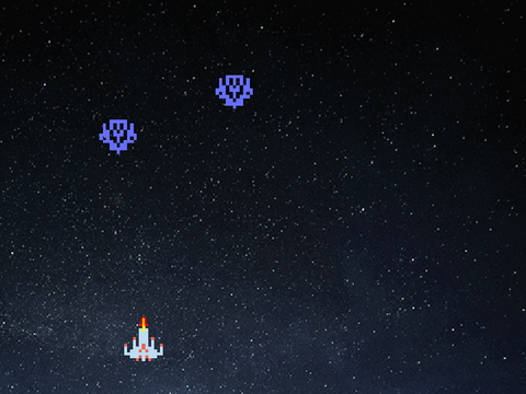 shoot aliens in space