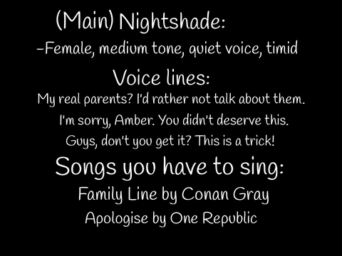 Audition for Cliff and Nightshade