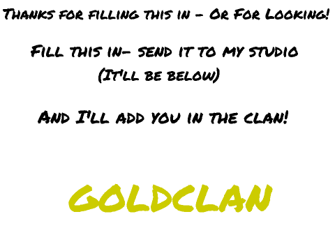 GoldClan Entry Form - Warrior Cats remix
