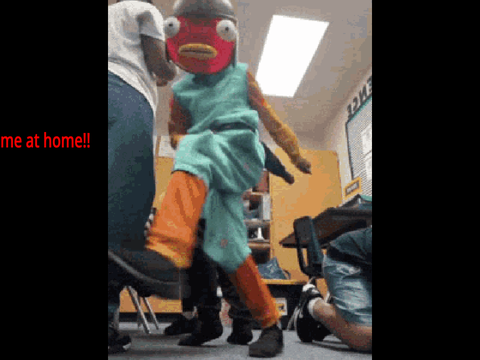 Get sturdy with fish stick dance.