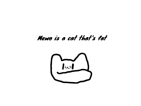 Mewo is a cat that's fat