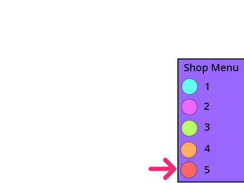 Shop Menu