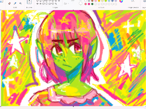 003 . ms paint alien girl!!