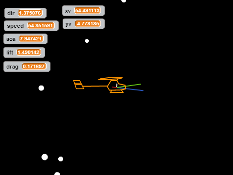 Glider simulator 2D