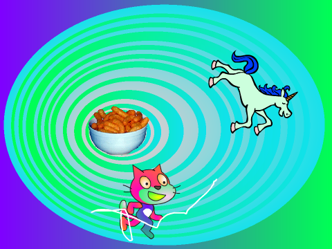Scratch welcome  horse & cat and m.r cheesy