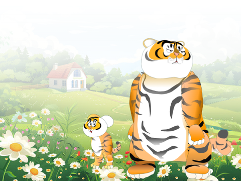Panghu, the fat tiger and son, 胖虎 - Let's stretch! Version 2 remix