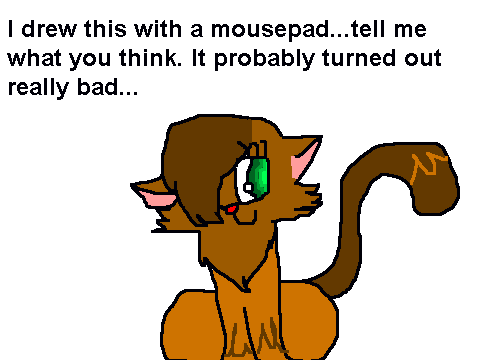 1st attempt at drawing a cat with a mouse...