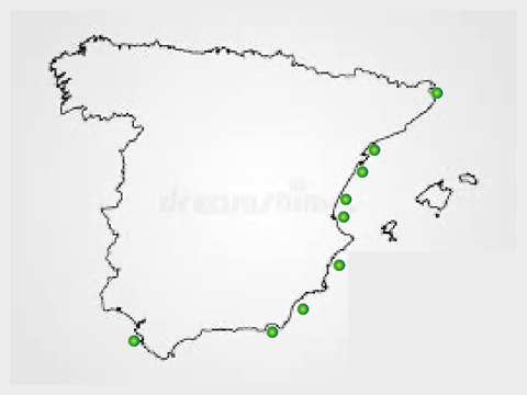 Physical map of Spain | GULFS