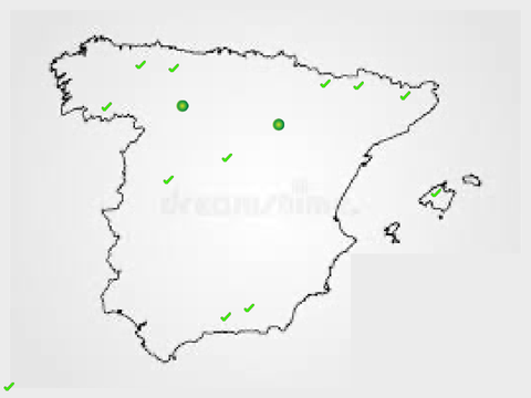 Physical map of Spain | MOUNTAINS