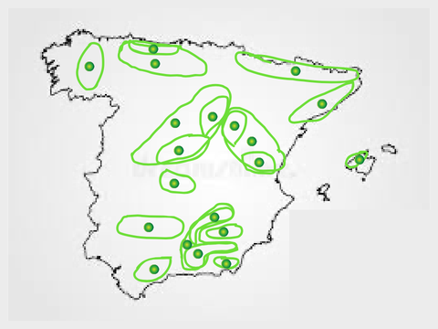Physical map of Spain | RANGES