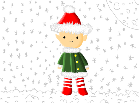 I drew an elf! (From Jellycat)