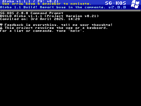 SG-KOS 2 Alpha 1.1.1 (v0.21)