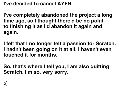 Canceling AYFN