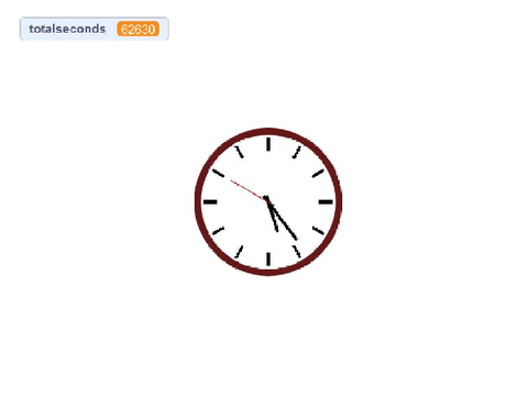 analog 12 hour clock