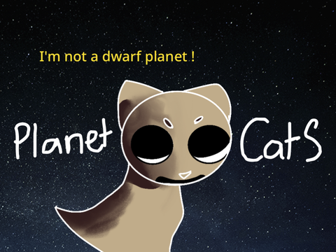 Planet Cats - Pluto the dwarf planet