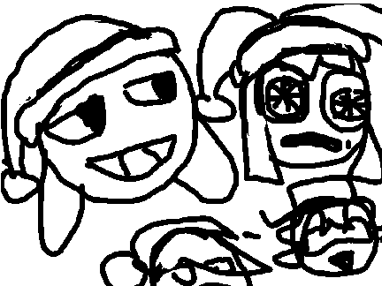Merry Christmas you present is burning your eyes out from terrible fan art!!!!!!!!!!!!!!!!!!