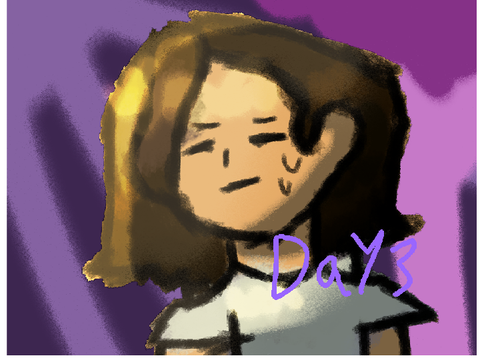 Drawing myself for 10 days - day 3