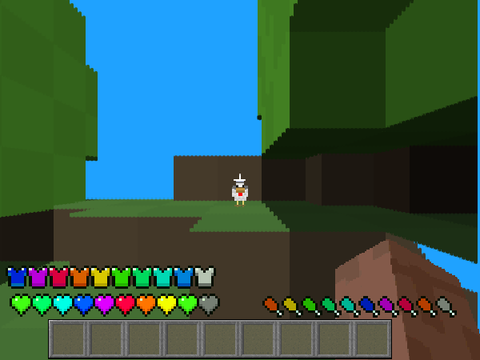 Minecraft Render 3D Game! remix   rainbow hearts 