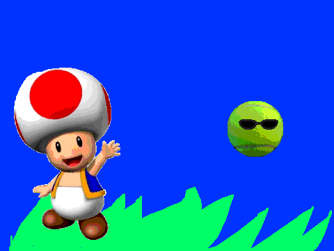 toad+tennis ball