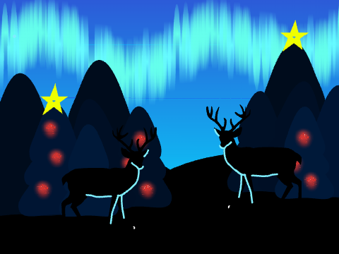 Christmas Reindeer Parallax
