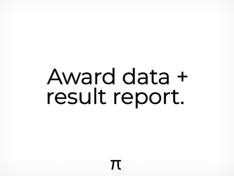 Award data + result report