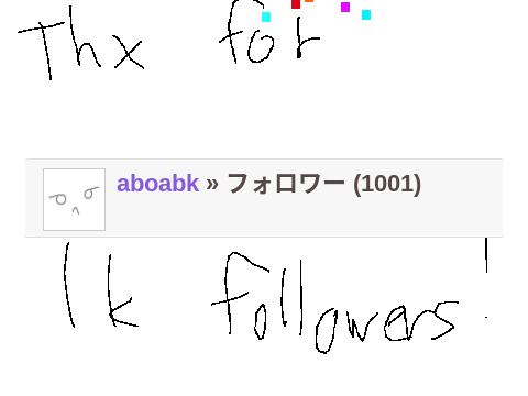 Thx for 1k followers