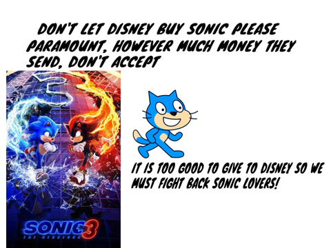 NO RIGHTS OF SONIC TO DISNEY!! 
