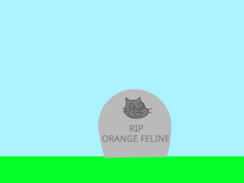Orange feline eats Uranium