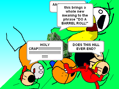 add yourself tumbling down a hill! remix remix remix remix