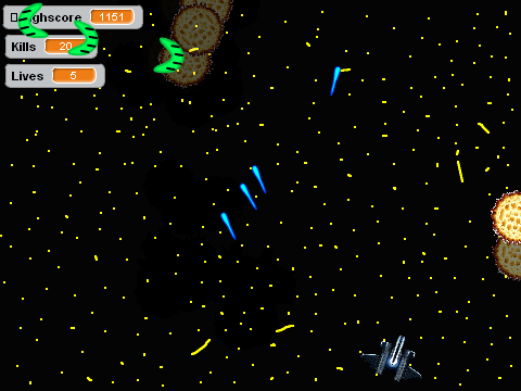 2d space shooter 1.5 with highscore and more lives 